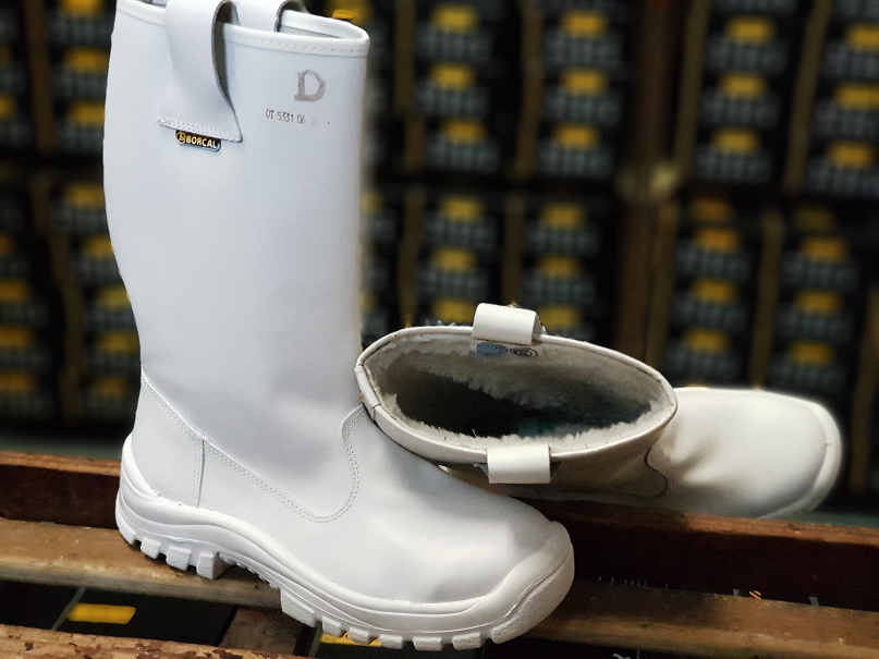 bota blanca de seguridad para industria lactea alimenticia
